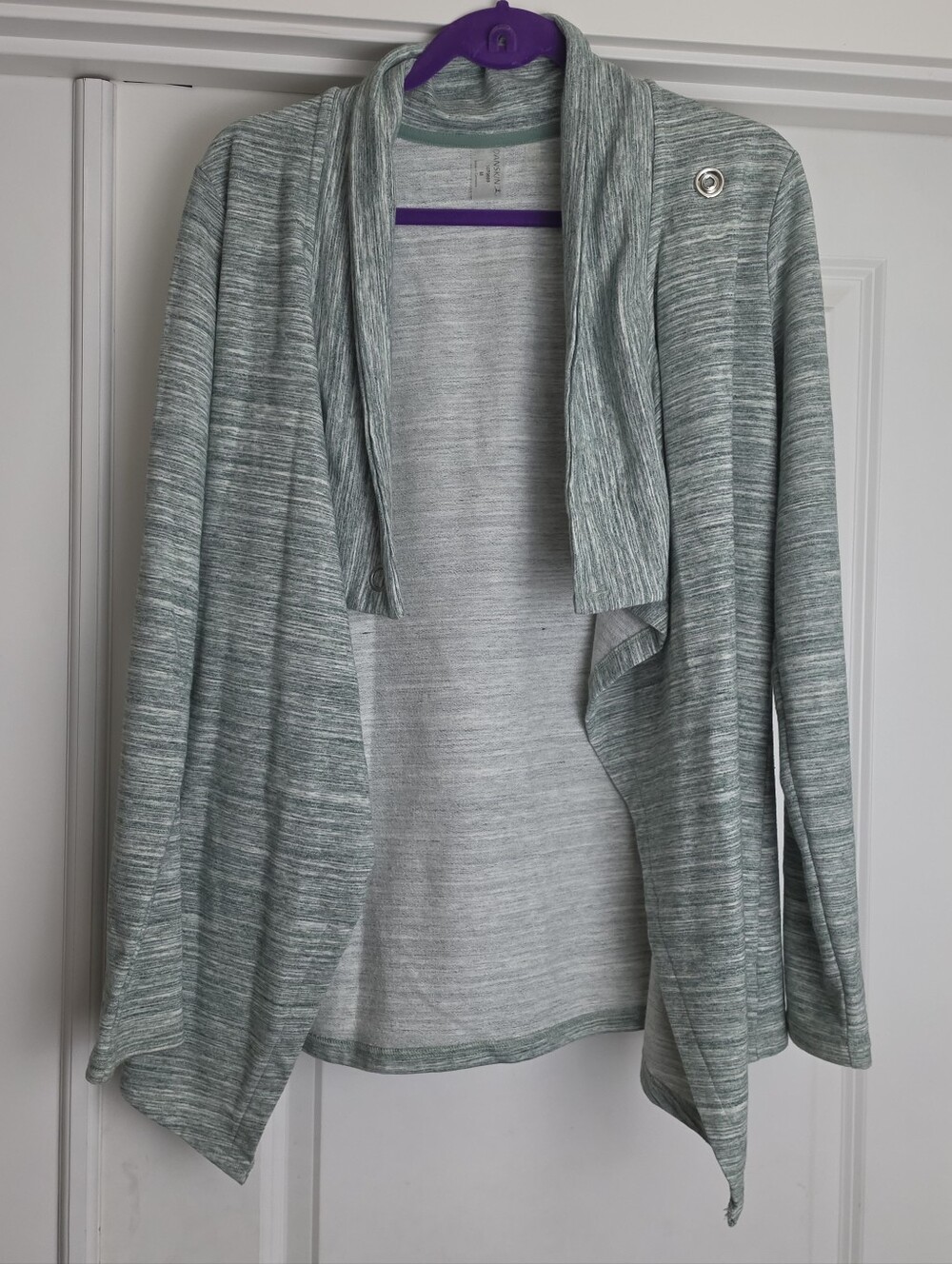 Danskin Light Green Open-Front Women's Sweater Cardigan